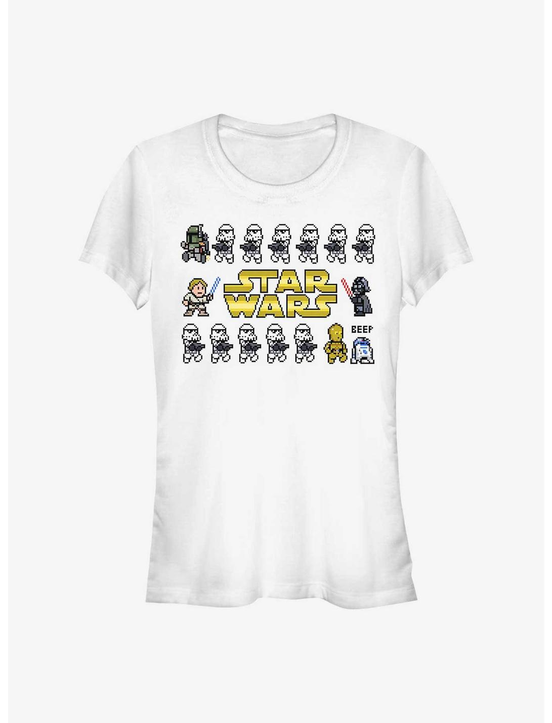 Star Wars Pixel Line Girl's T-Shirt, WHITE, hi-res
