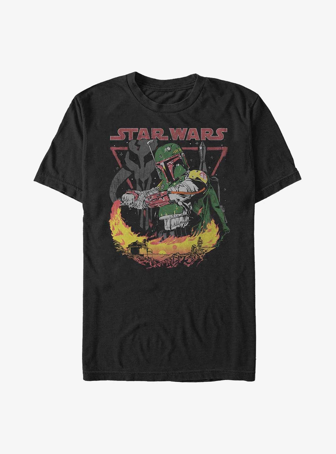 Star Wars Boba Fett Burns T-Shirt, BLACK, hi-res