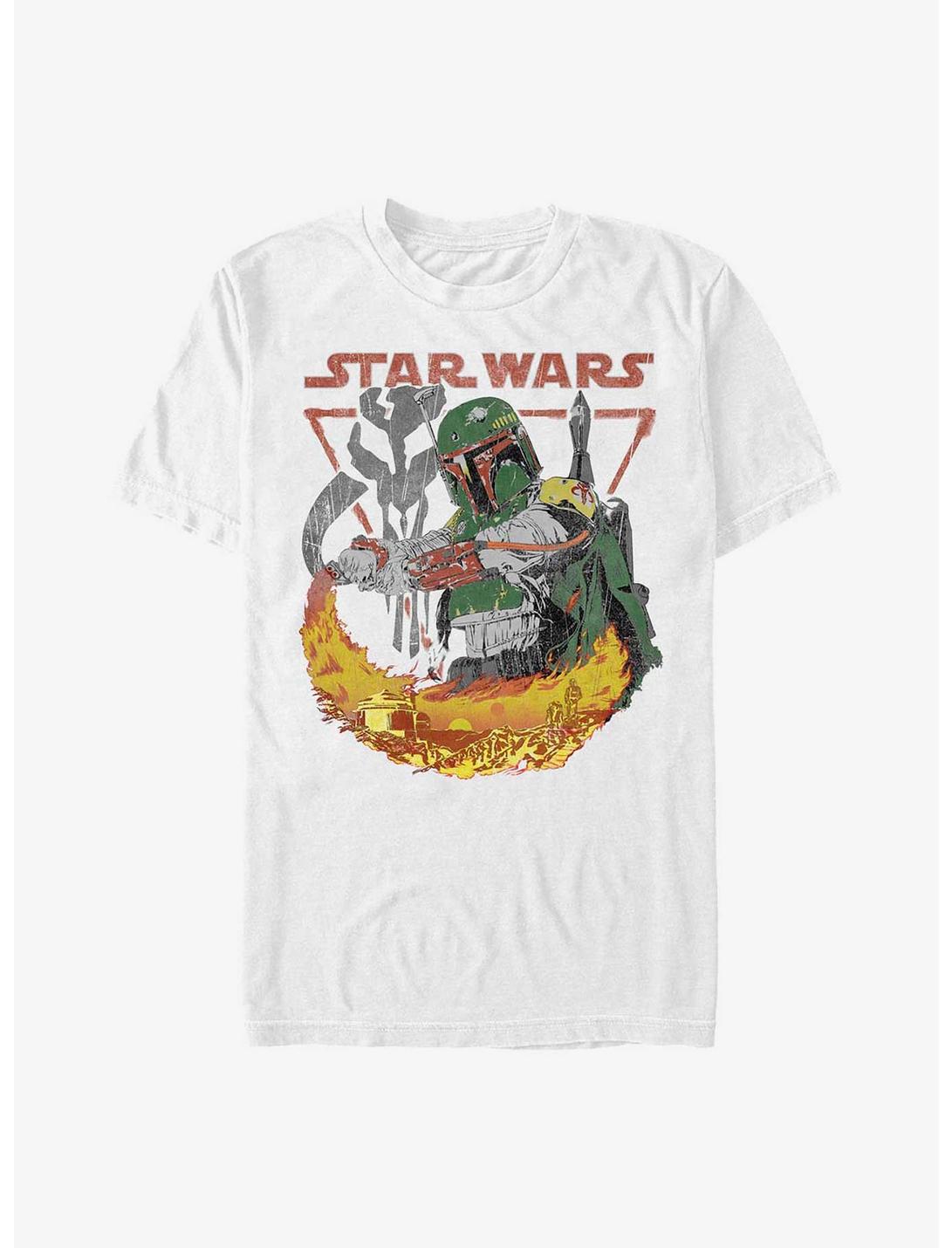 Star Wars Boba Fett Burns T-Shirt, WHITE, hi-res