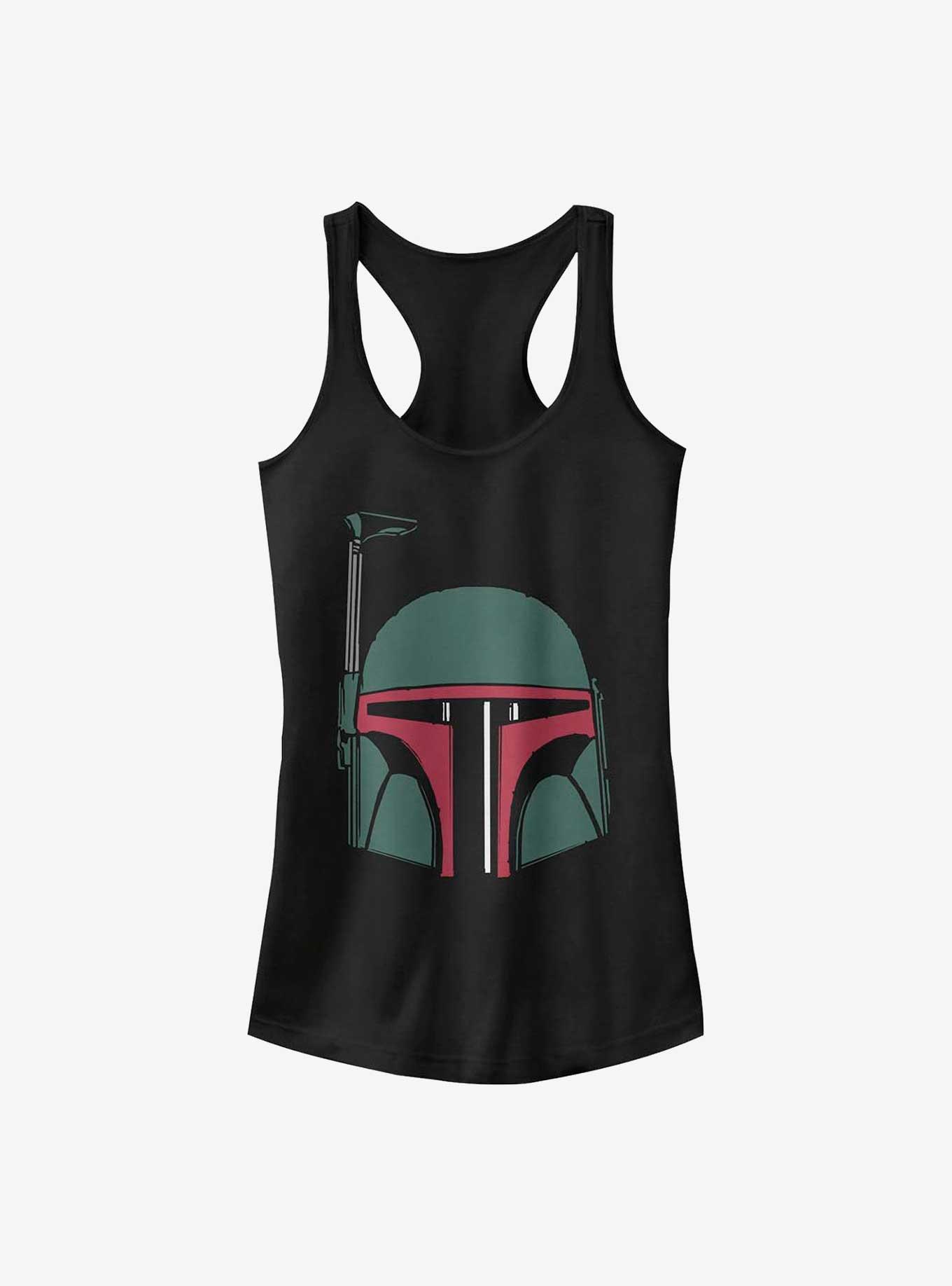 Star Wars Boba Fett Head Girl's Tank, BLACK, hi-res