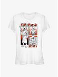 Star Wars The Mandalorian Boba Manga Girl's T-Shirt, WHITE, hi-res