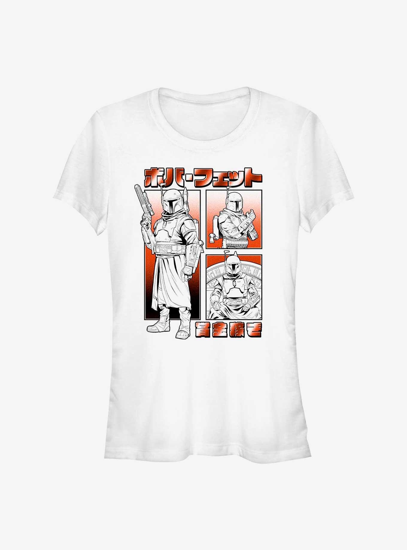 Star Wars The Mandalorian Boba Manga Girl's T-Shirt, WHITE, hi-res