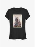 Star Wars The Mandalorian Fett Card Girl's T-Shirt, BLACK, hi-res