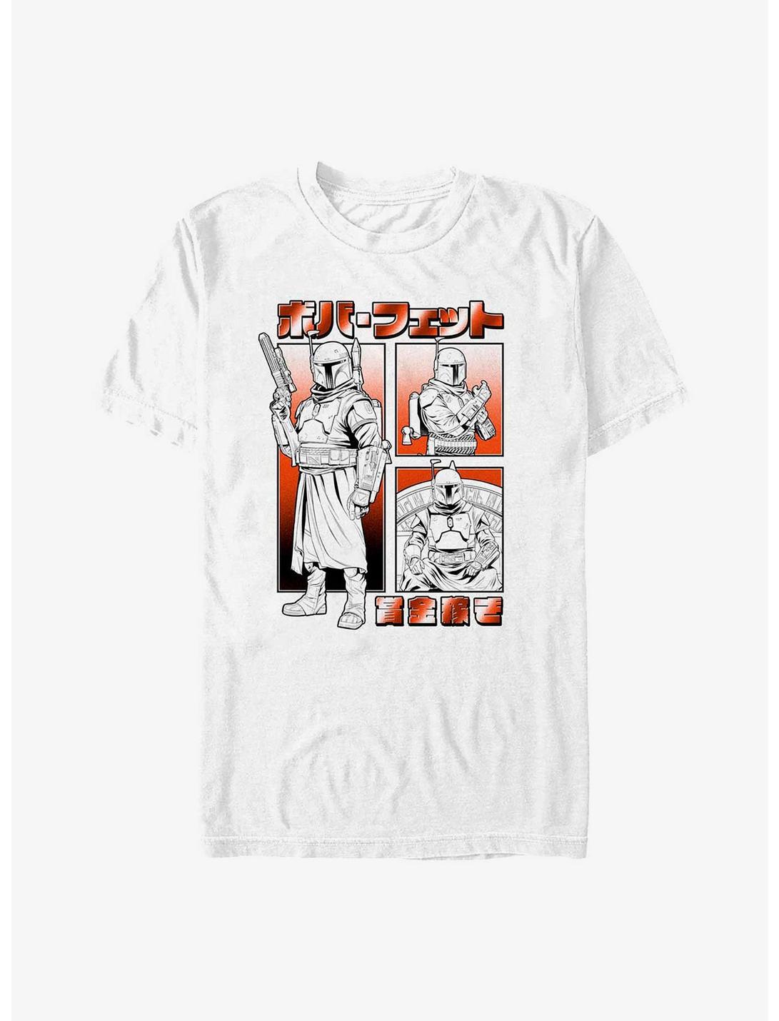 Star Wars The Mandalorian Boba Manga T-Shirt, WHITE, hi-res