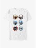 Star Wars The Mandalorian Helmets T-Shirt, WHITE, hi-res