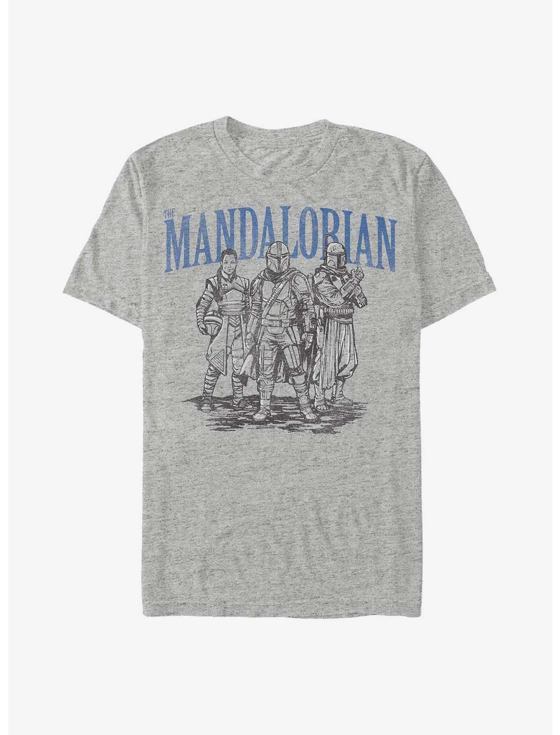 Star Wars The Mandalorian Trio Time T-Shirt, ATH HTR, hi-res