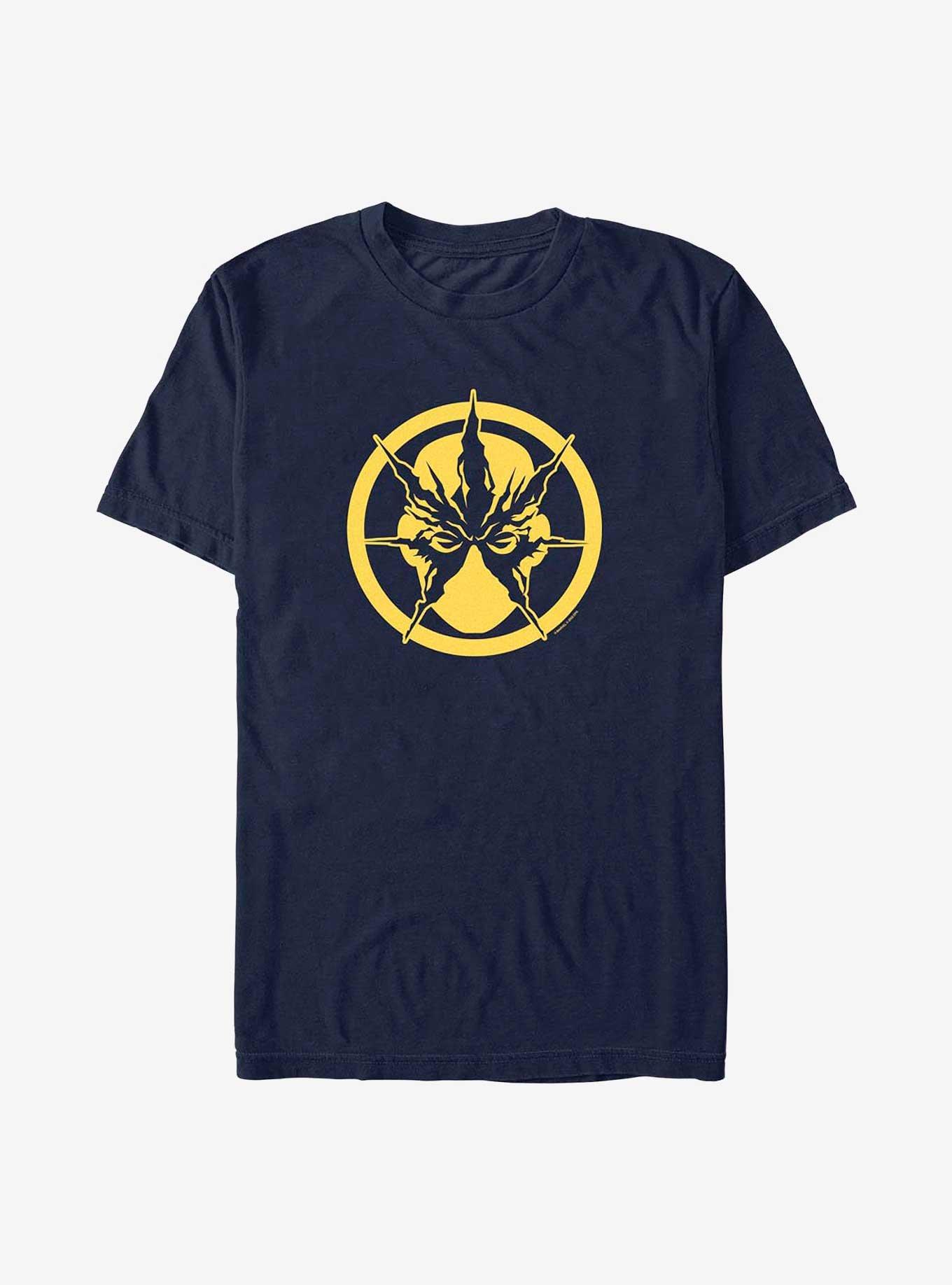 Marvel Spider-Man Electro Face Emblem T-Shirt, NAVY, hi-res