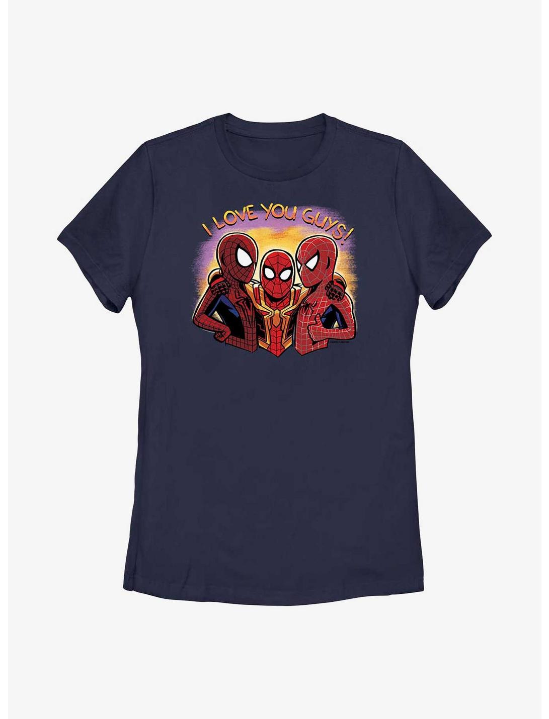 Marvel Spider-Man Love You Guys Womens T-Shirt, NAVY, hi-res