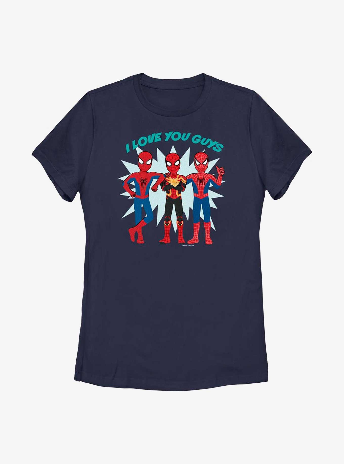 Marvel Spider-Man Love You Spiders Womens T-Shirt, NAVY, hi-res