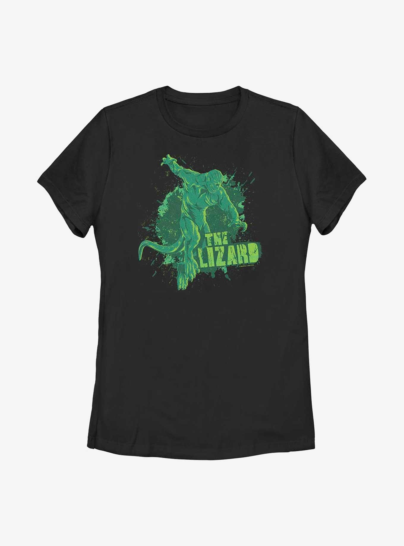 Marvel Spider-Man The Lizard Splash Womens T-Shirt, BLACK, hi-res