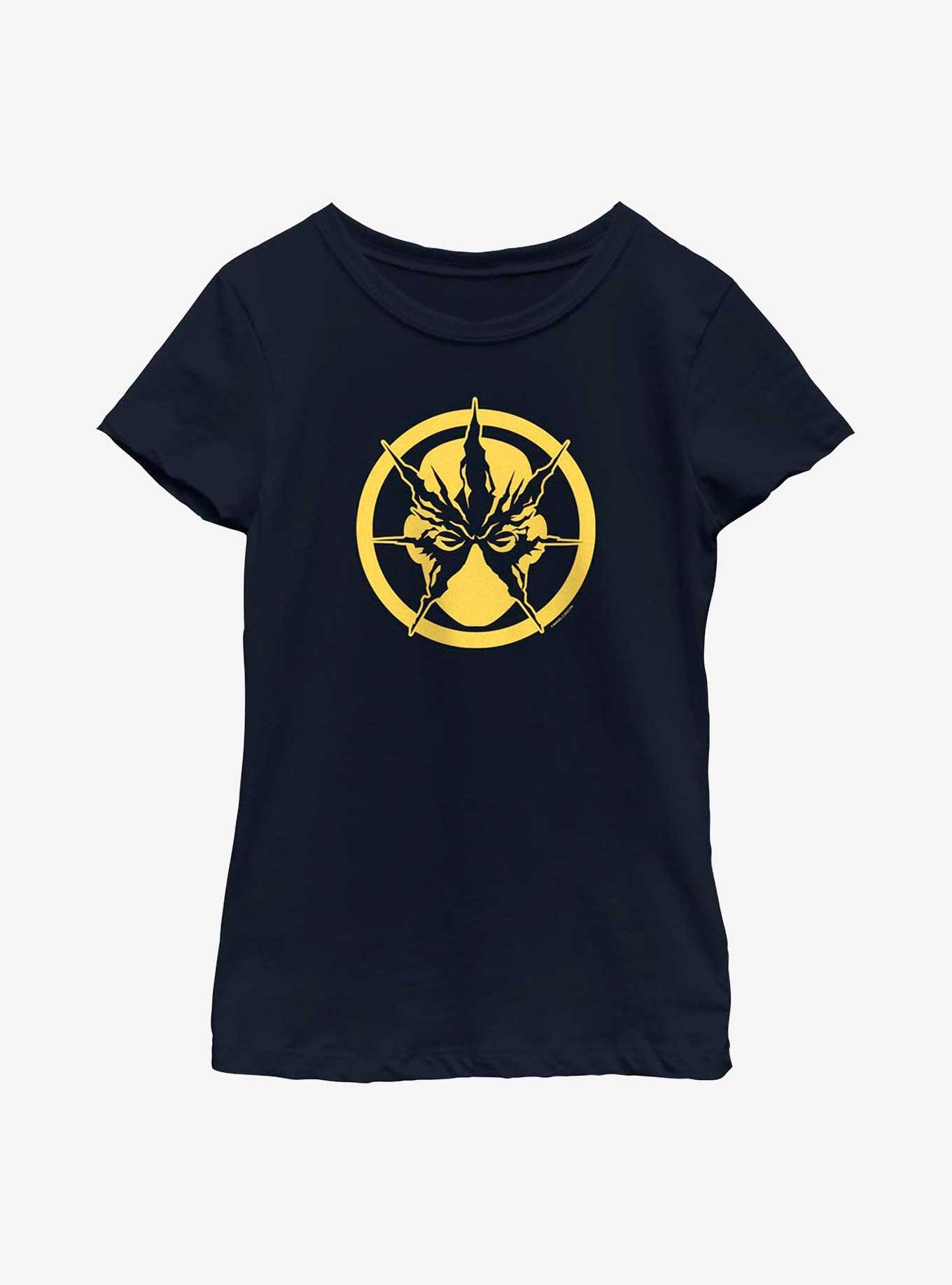 Marvel Spider-Man Electro Face Emblem Youth Girls T-Shirt, , hi-res