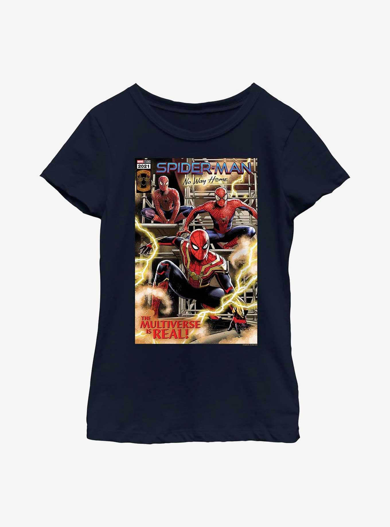 Marvel Spider-Man No Way Home Comic Youth Girls T-Shirt, , hi-res