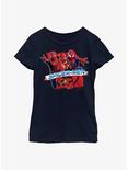 Marvel Spider-Man Spider-Men Paint Youth Girls T-Shirt, NAVY, hi-res