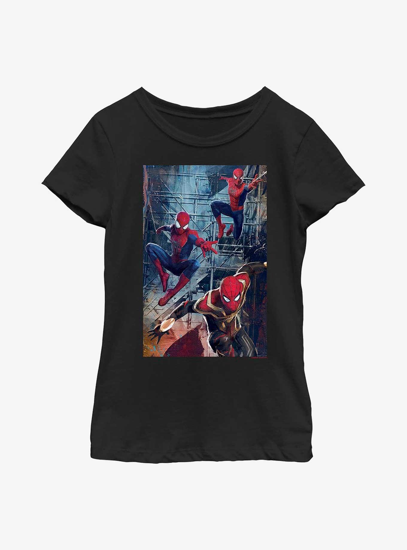 Marvel Spider-Man Spidey Attack Youth Girls T-Shirt, BLACK, hi-res