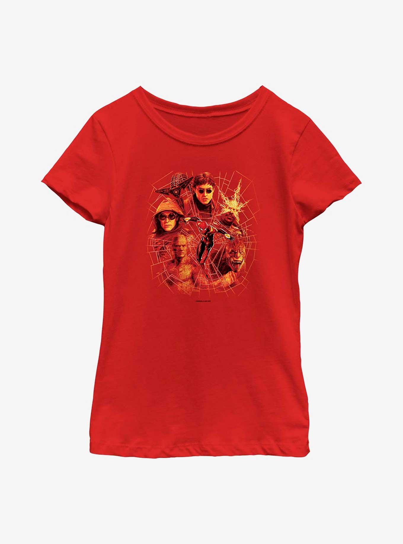 Marvel Spider-Man Villain Web Youth Girls T-Shirt, , hi-res