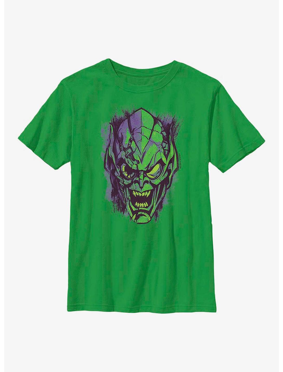 Marvel Spider-Man Green Goblin Helmet Youth T-Shirt, KELLY, hi-res