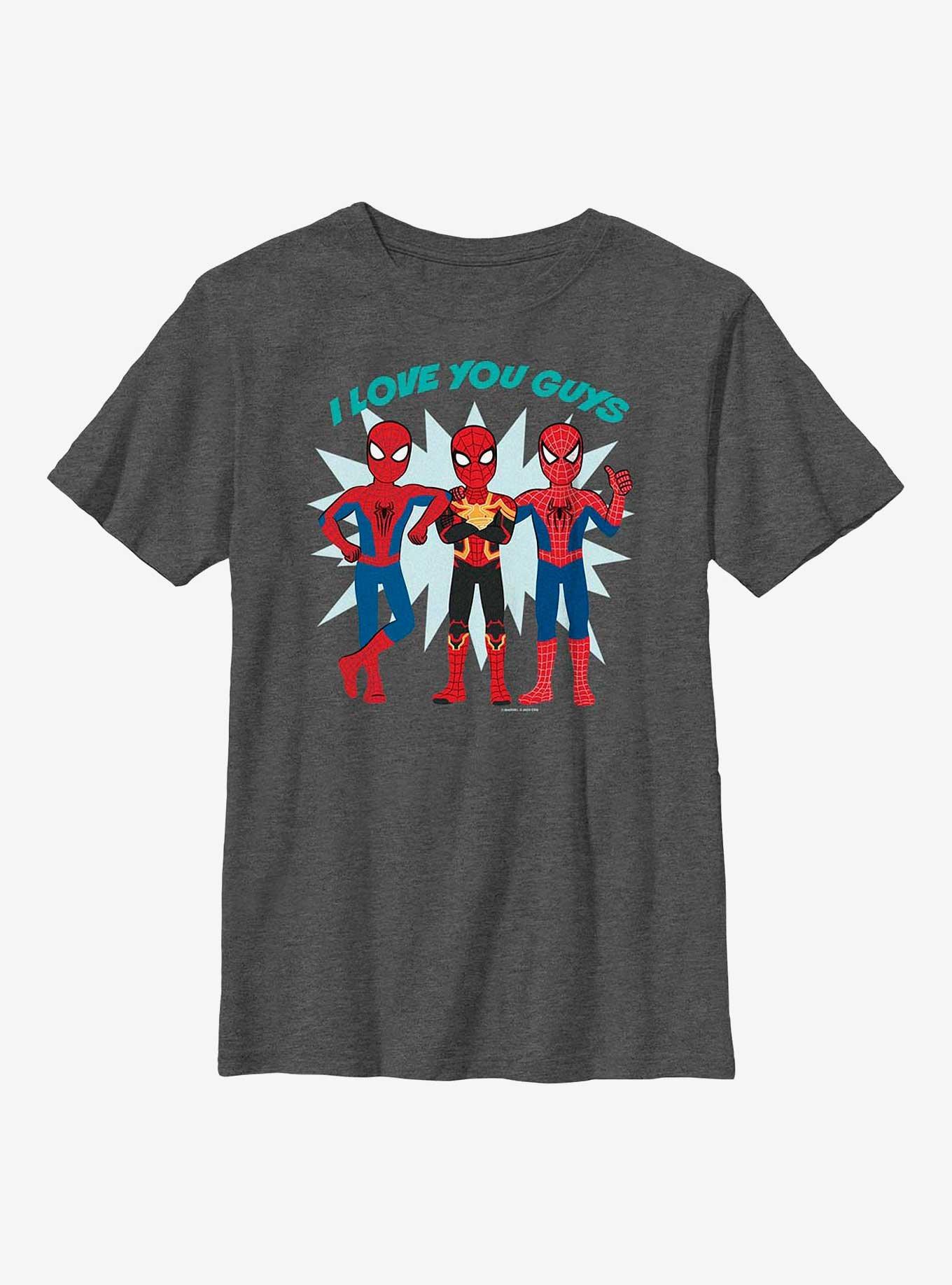 Marvel Spider-Man Love You Spiders Youth T-Shirt, CHAR HTR, hi-res