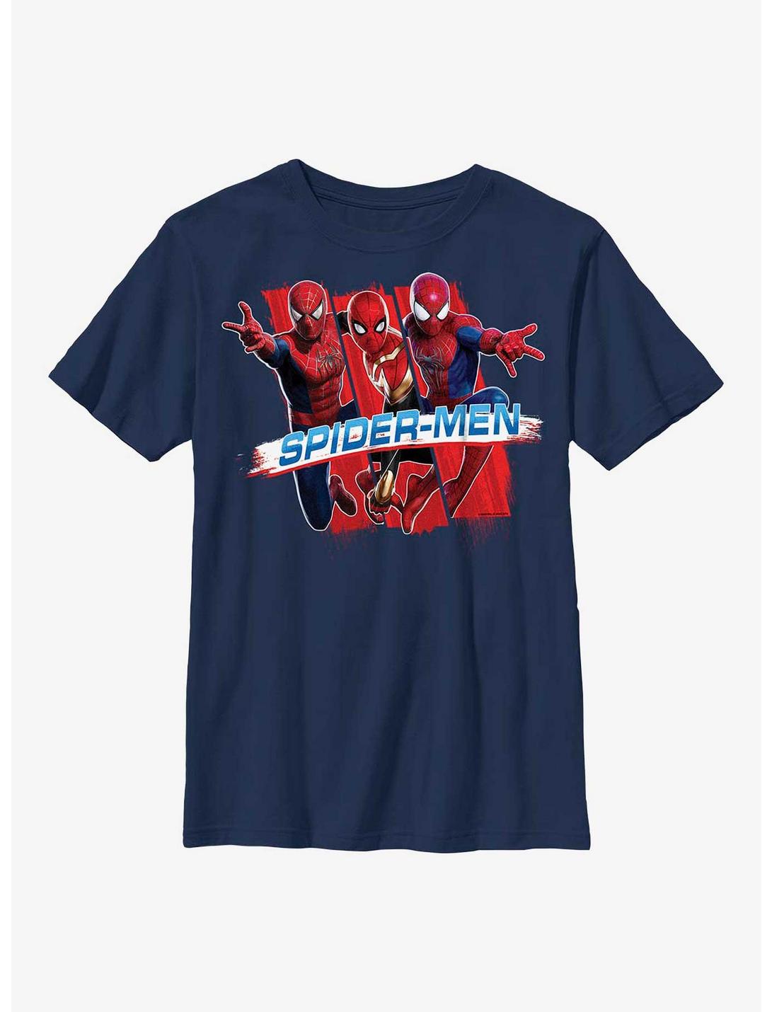 Marvel Spider-Man Spider-Men Paint Youth T-Shirt, NAVY, hi-res