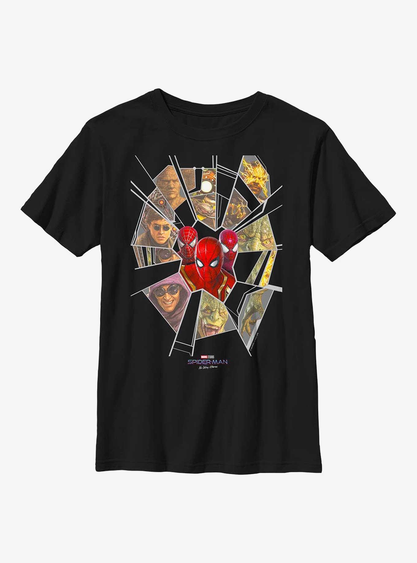 Marvel Spider-Man Web Of Villains Youth T-Shirt, BLACK, hi-res