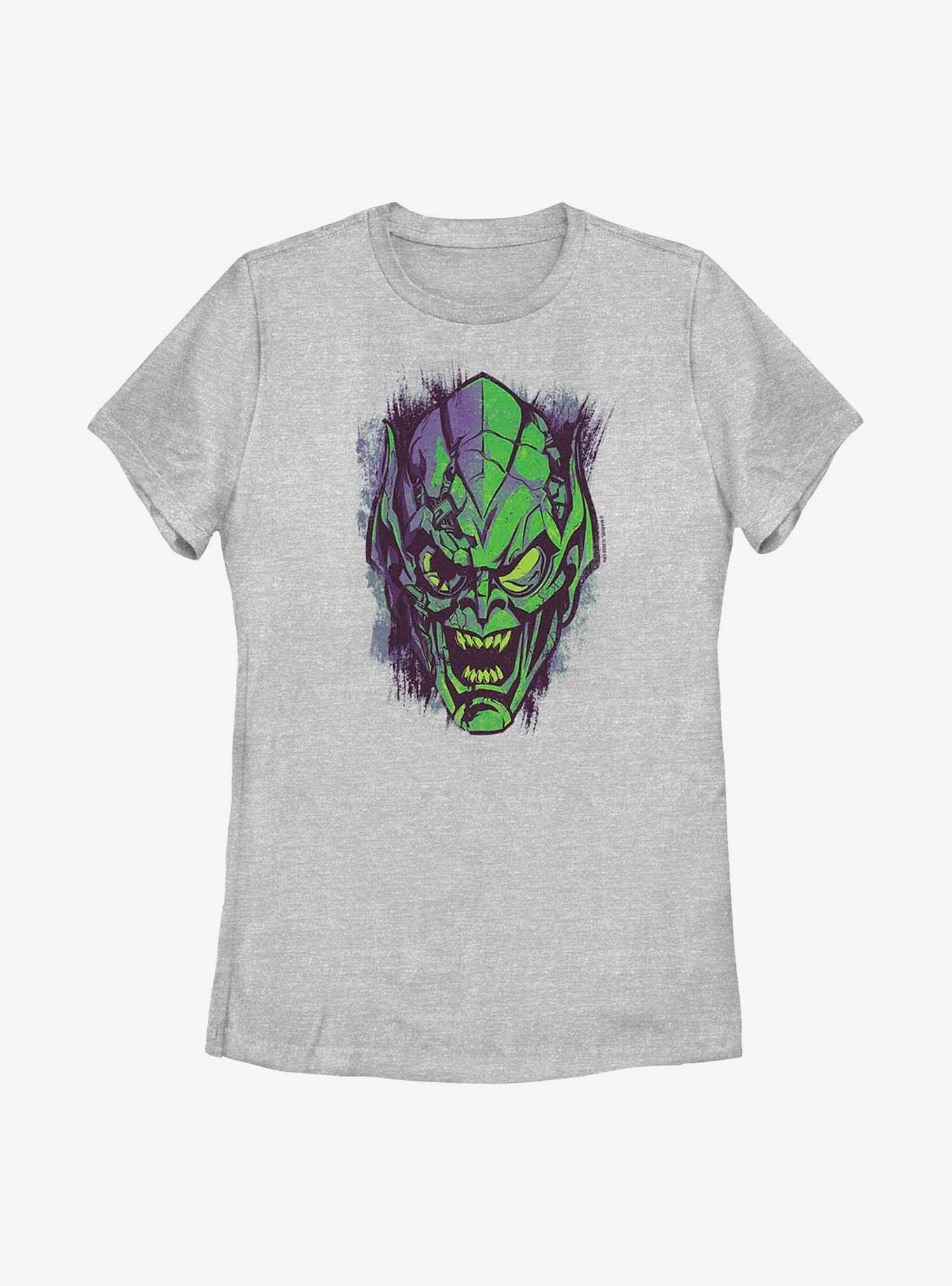 Marvel Spider-Man Green Goblin Helmet Womens T-Shirt, ATH HTR, hi-res