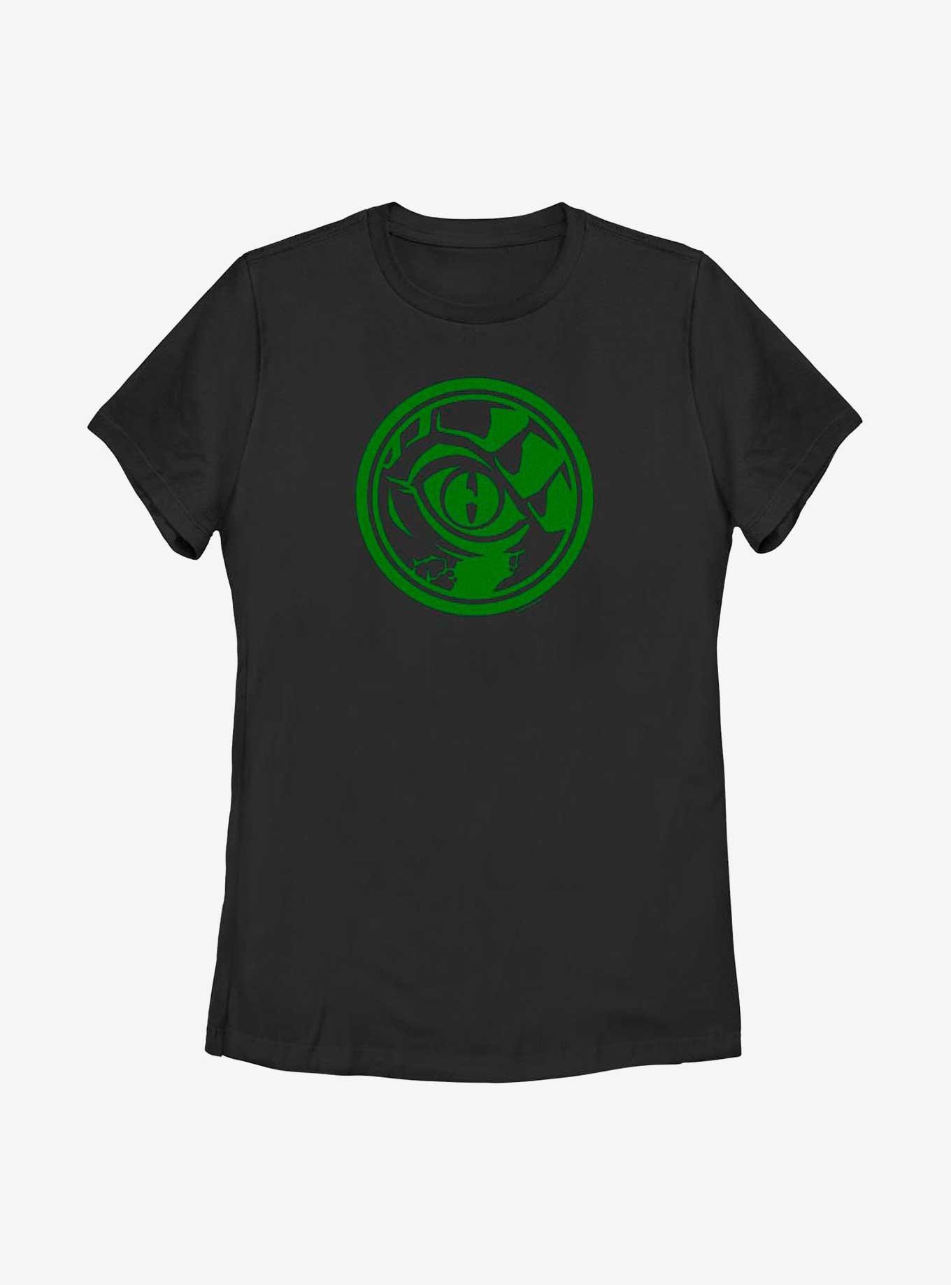 Marvel Spider-Man Lizard Eye Emblem Womens T-Shirt, BLACK, hi-res view 1
