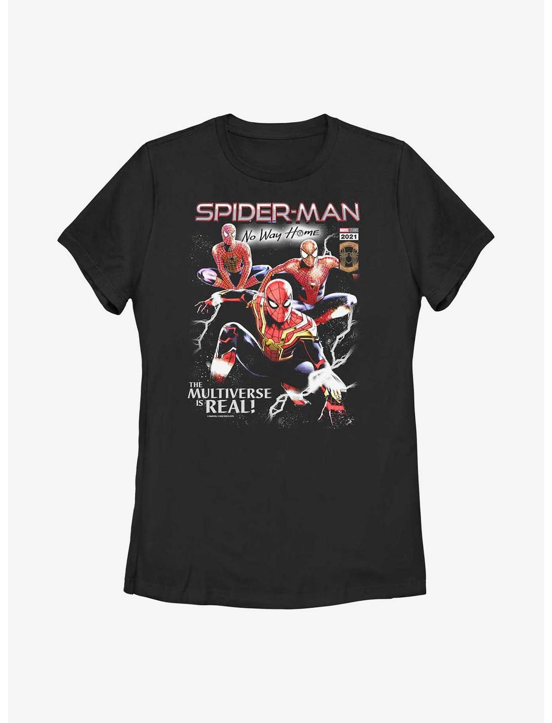 Marvel Spider-Man Multiverse Is Real Womens T-Shirt, BLACK, hi-res