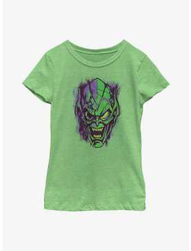Marvel Spider-Man Green Goblin Helmet Youth Girls T-Shirt, , hi-res