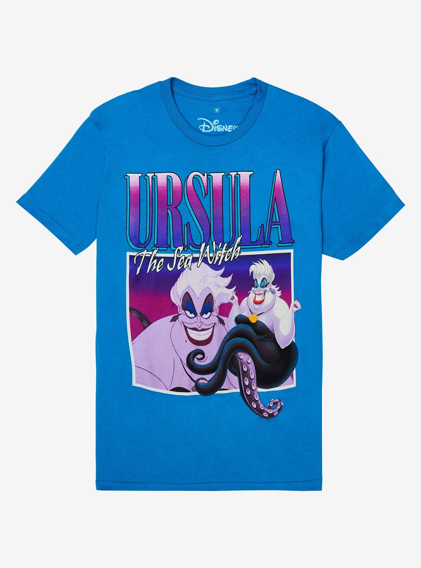 Disney Villains Ursula Big Face T-Shirt - Long Sleeve T-Shirt for Men -  Customized-Athletic Heather 