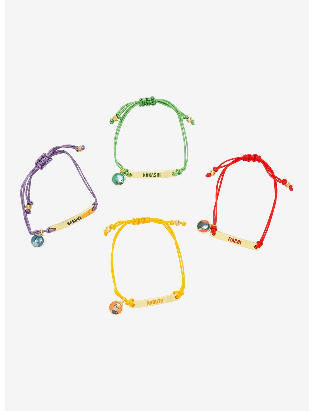 Naruto Shippuden Group Charm Best Friend Cord Bracelet Set, , hi-res