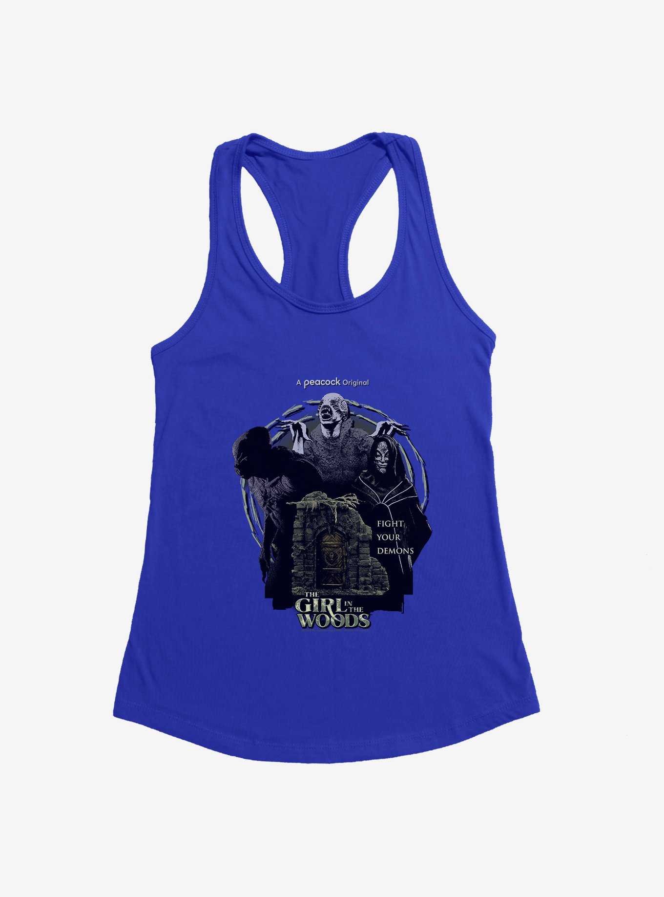 Peacock TV Girl In The Woods Fight Your Demons Girls Tank, , hi-res