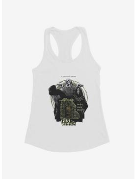 Peacock TV Girl In The Woods Fight Your Demons Girls Tank, WHITE, hi-res