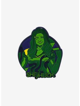 Marvel She-Hulk Circle Portrait Enamel Pin, , hi-res