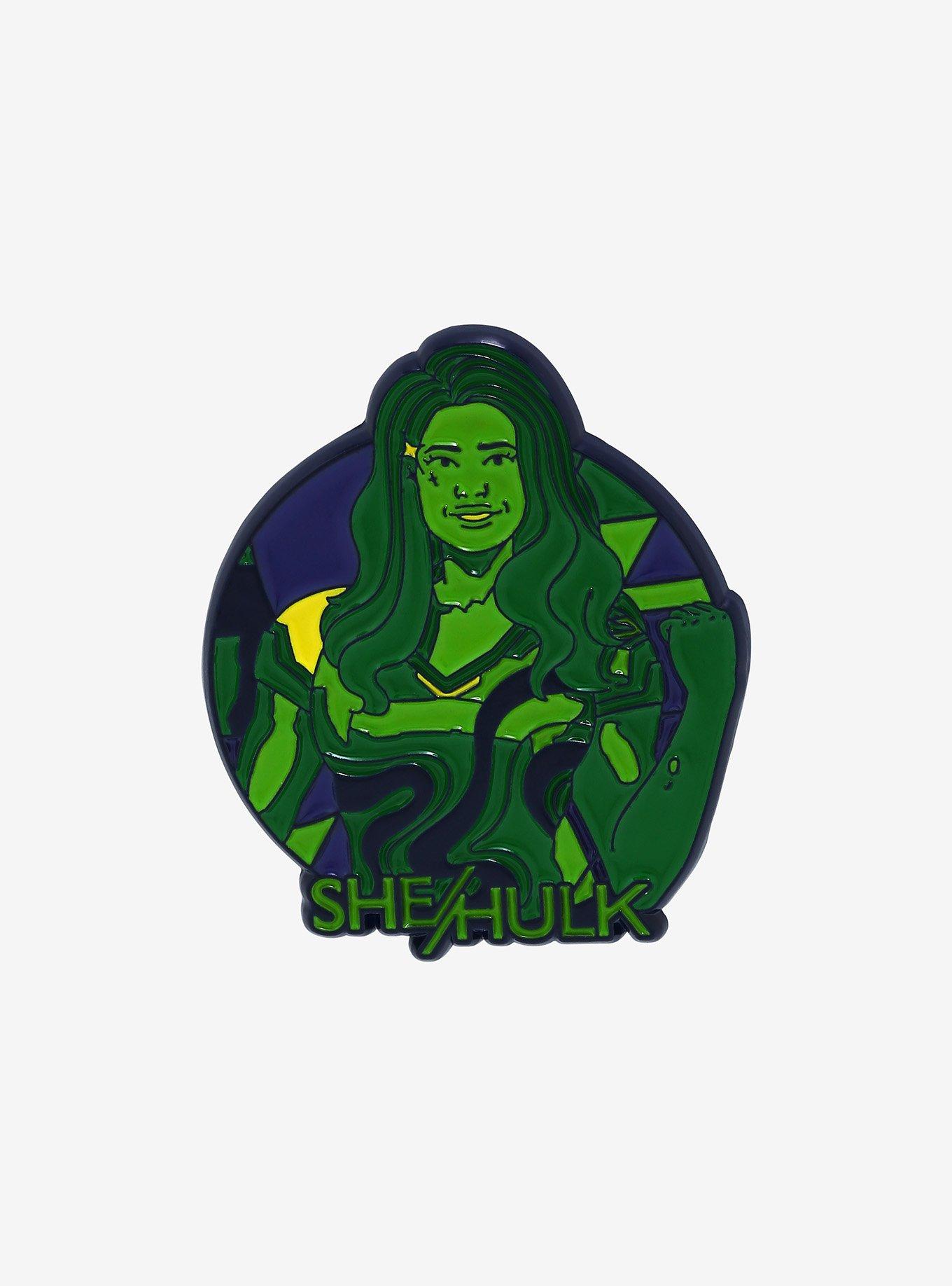 Marvel She-Hulk Circle Portrait Enamel Pin, , hi-res