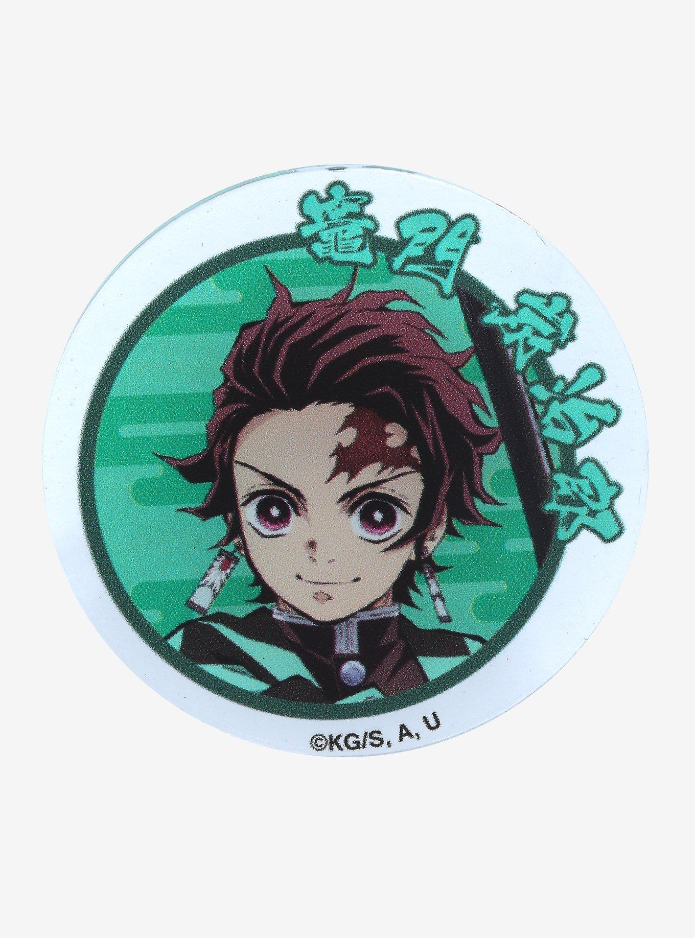 Demon Slayer: Kimetsu no Yaiba Tanjiro Kamado Circle Portrait Acrylic Pin, , hi-res