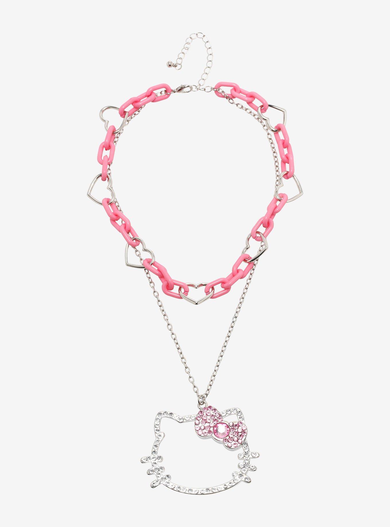 Hello kitty outline deals necklace