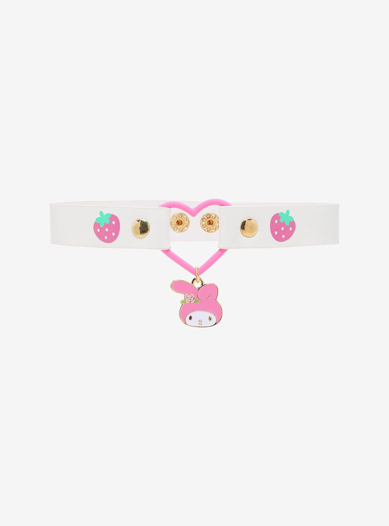 My Melody Strawberry Heart Choker, , hi-res