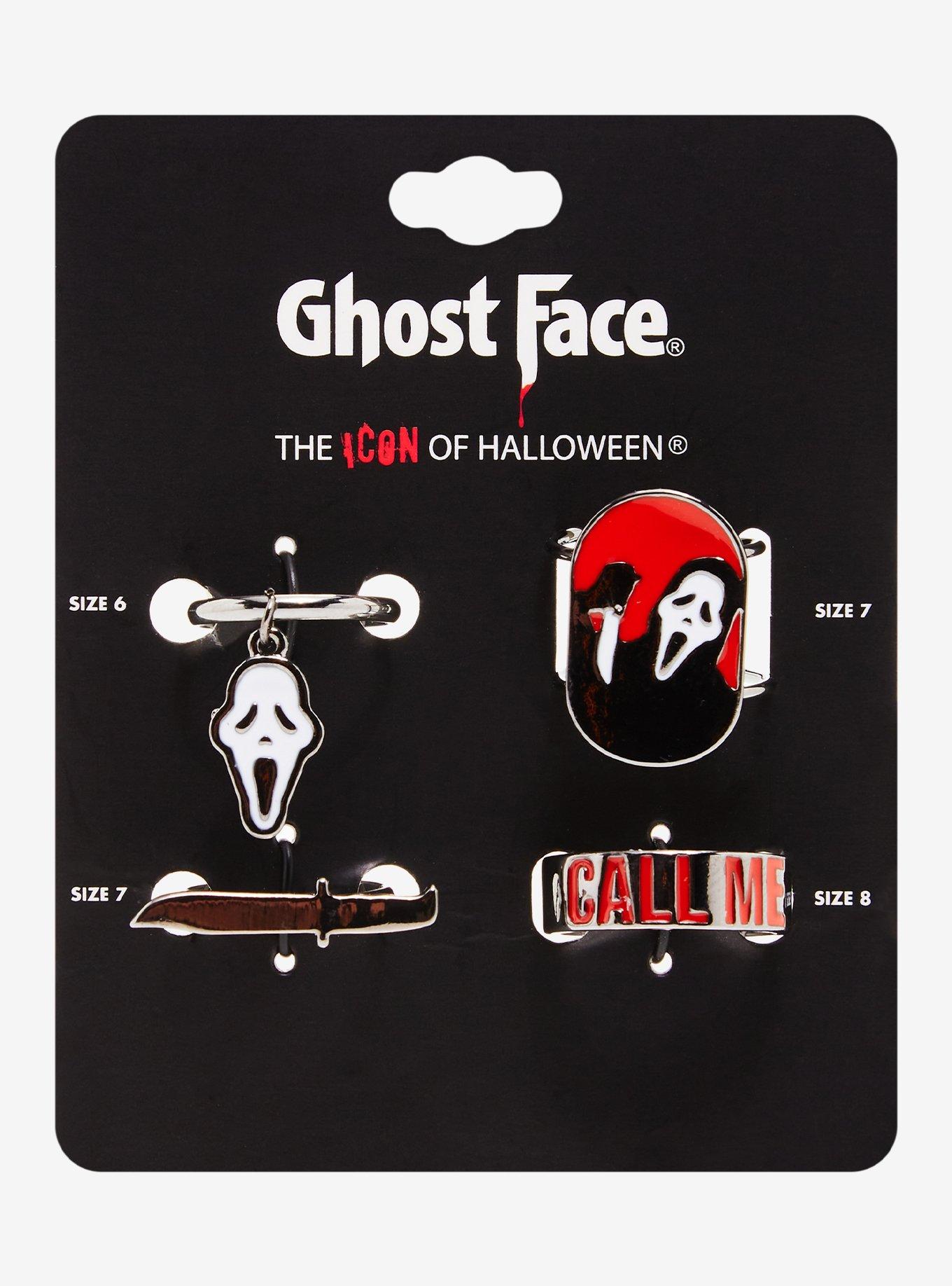 Scream Ghost Face Icon Ring Set, , hi-res