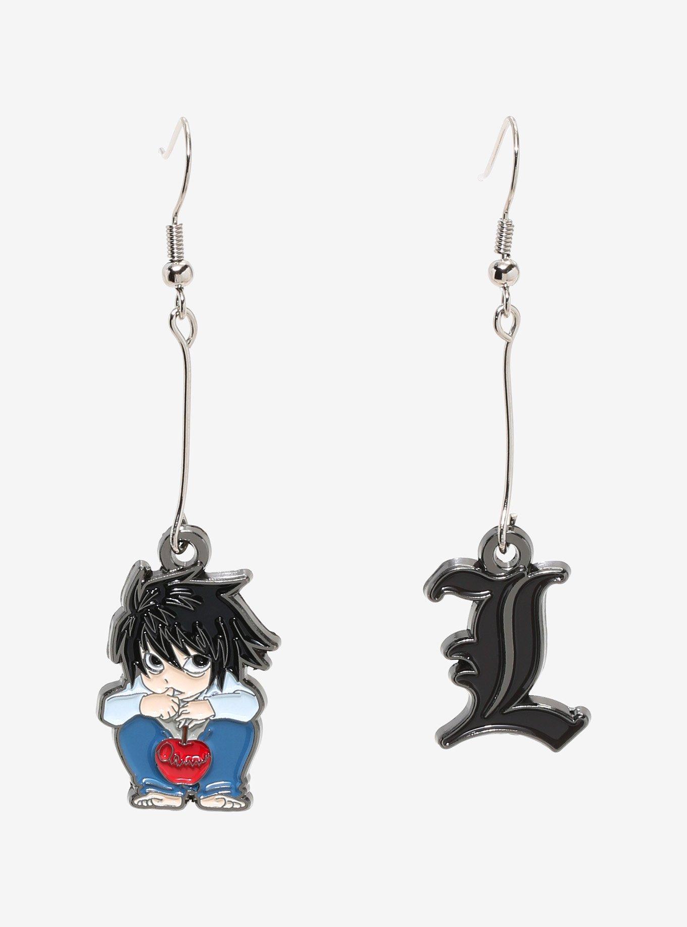 Death Note Chibi L Mismatch Earrings, , hi-res