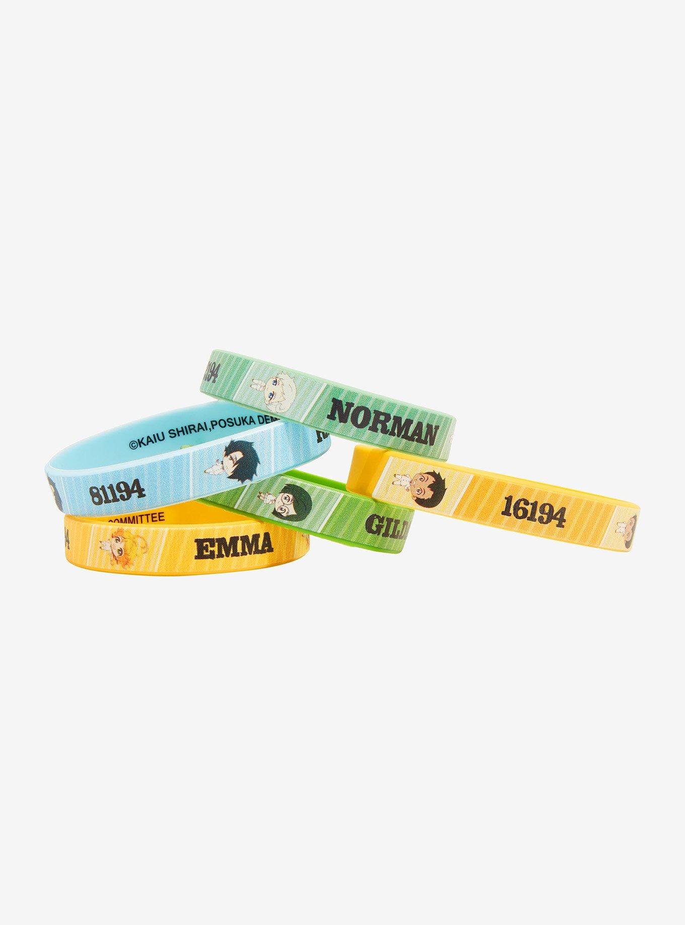 The Promised Neverland Chibi Character Rubber Bracelet Set | Hot Topic