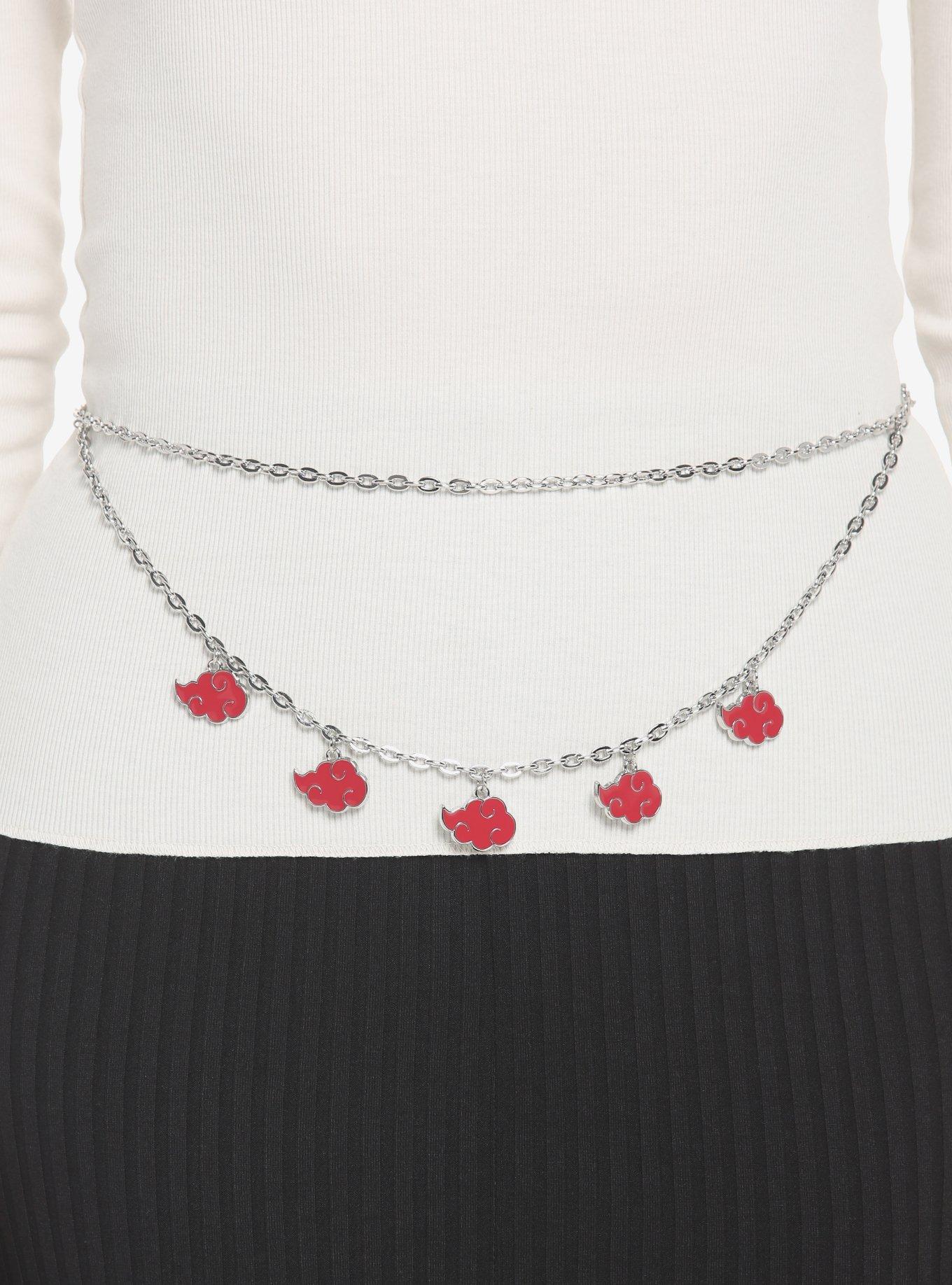 Naruto Shippuden Akatsuki Charm Chain Belt, SILVER, hi-res