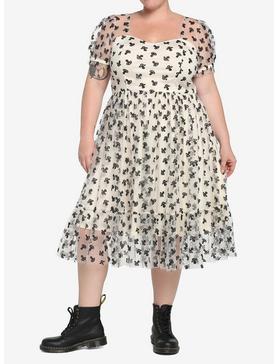 Mushroom Glitter Mesh Dress Plus Size, , hi-res