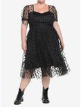 Coffin Glitter Mesh Dress Plus Size, BLACK, hi-res