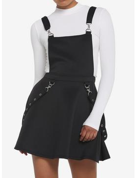 Black Grommet Suspender Skirtall, , hi-res