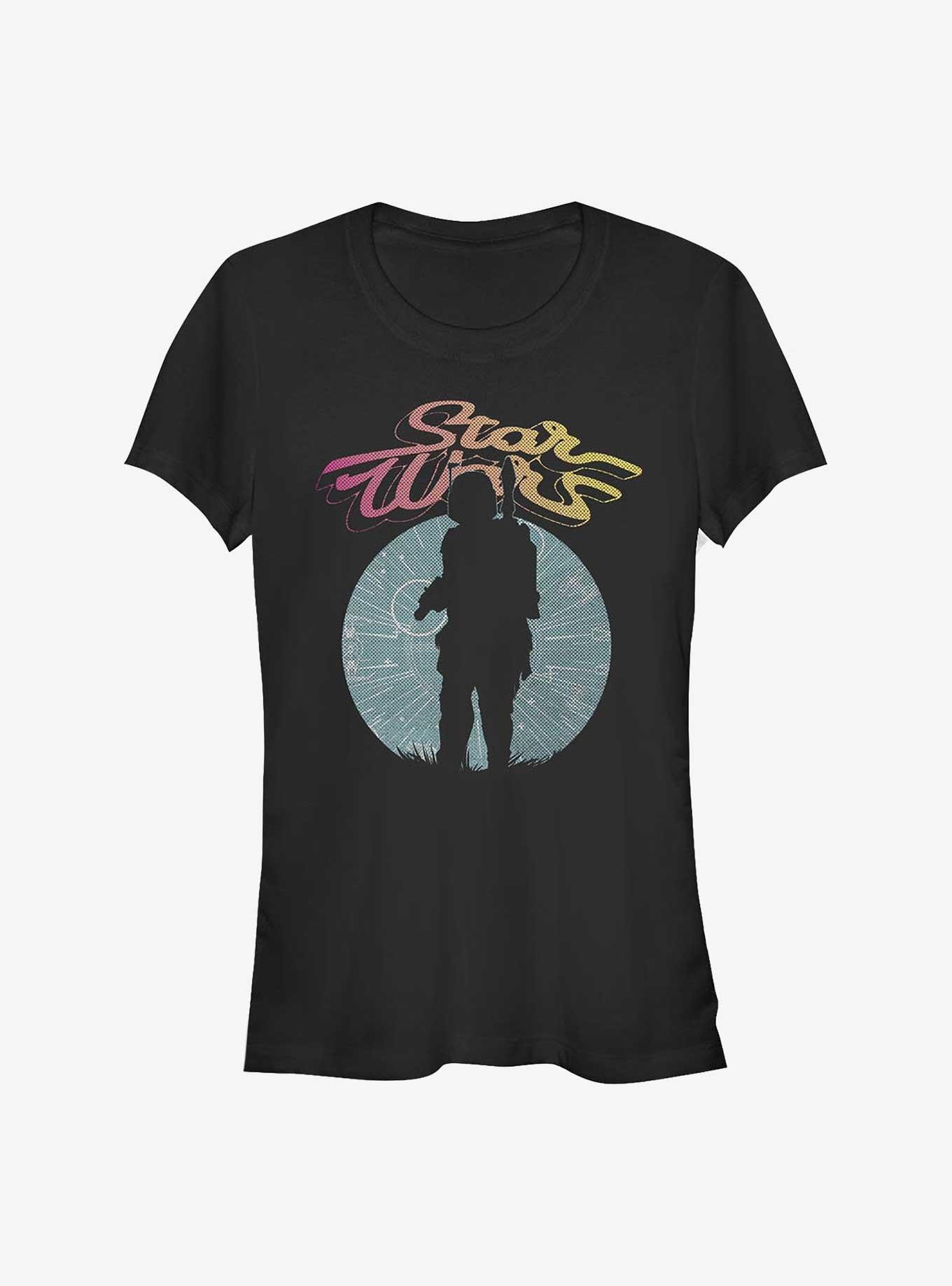 Star Wars Boba Fett Silhouette Girl's T-Shirt, BLACK, hi-res