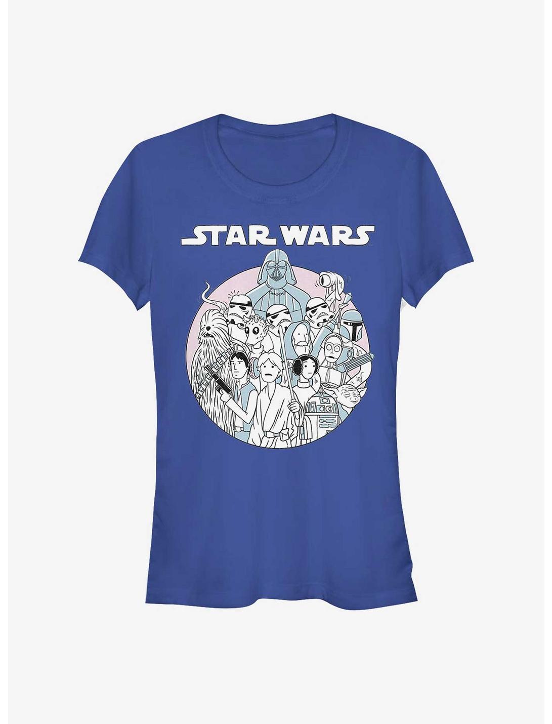 Star Wars Diagona Crew Girl's T-Shirt, ROYAL, hi-res