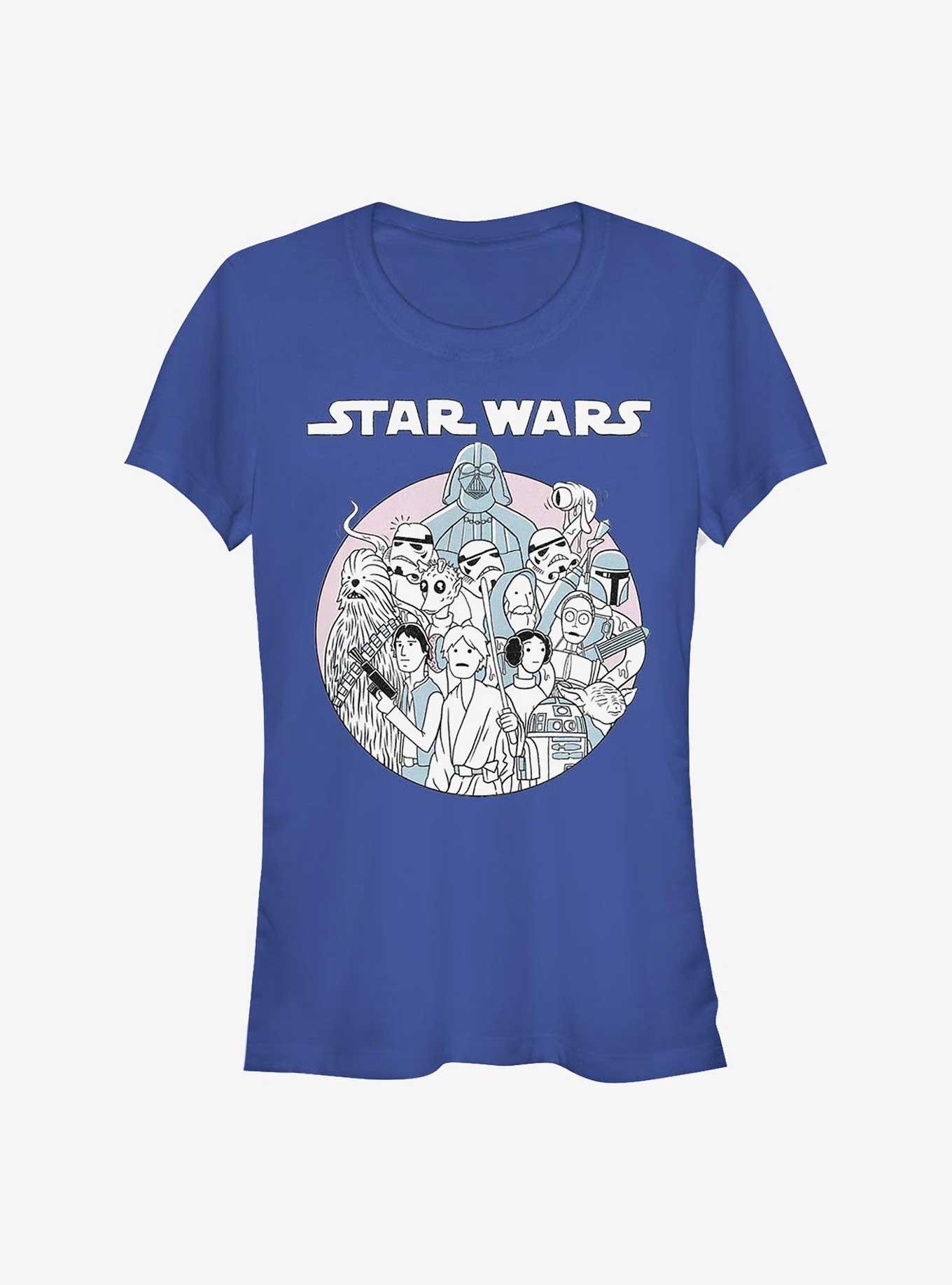 Star Wars Diagona Crew Girl's T-Shirt, ROYAL, hi-res