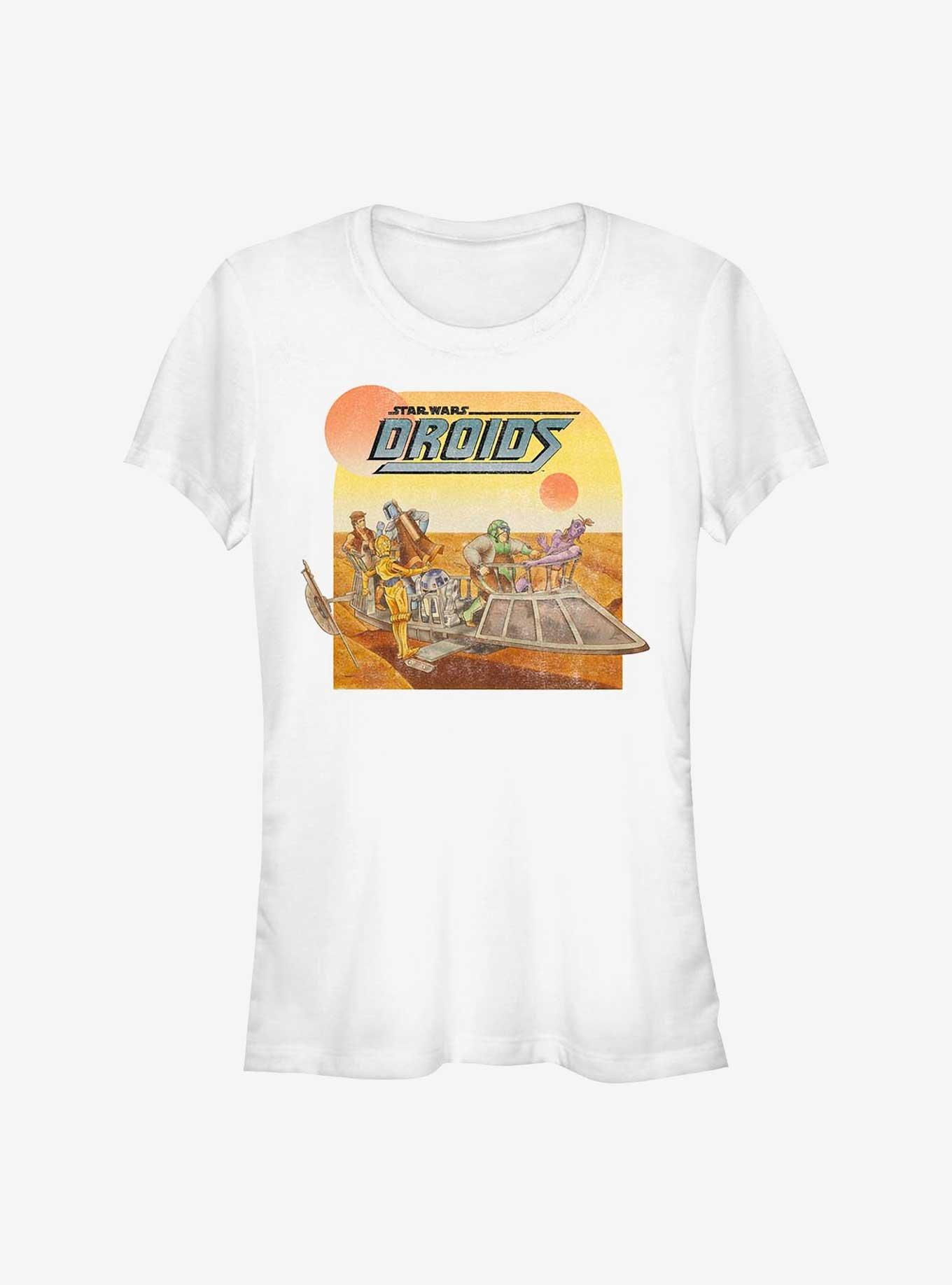 Star Wars Droid Sunset Girl's T-Shirt, WHITE, hi-res