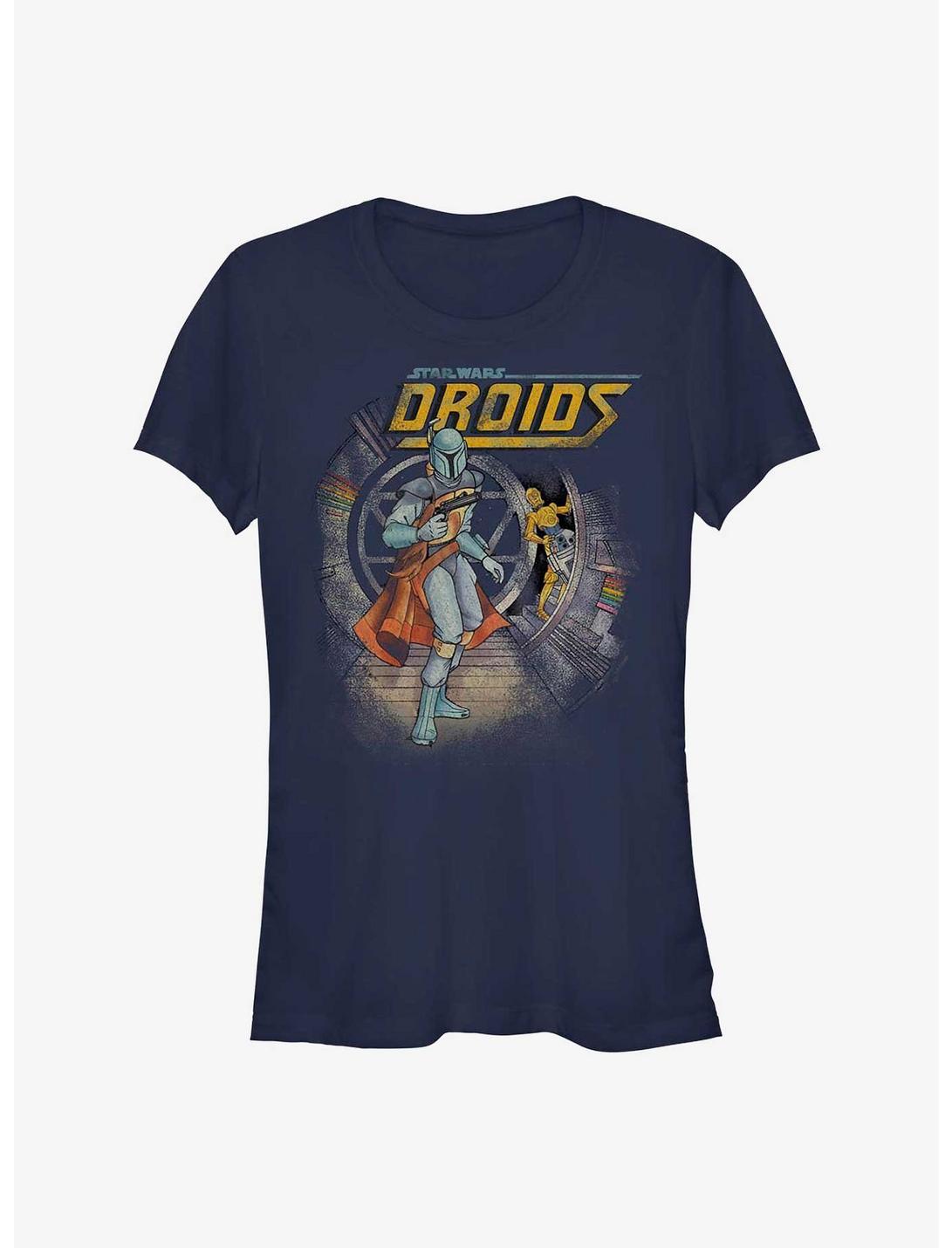 Star Wars Boba Fett Droids Girl's T-Shirt, NAVY, hi-res