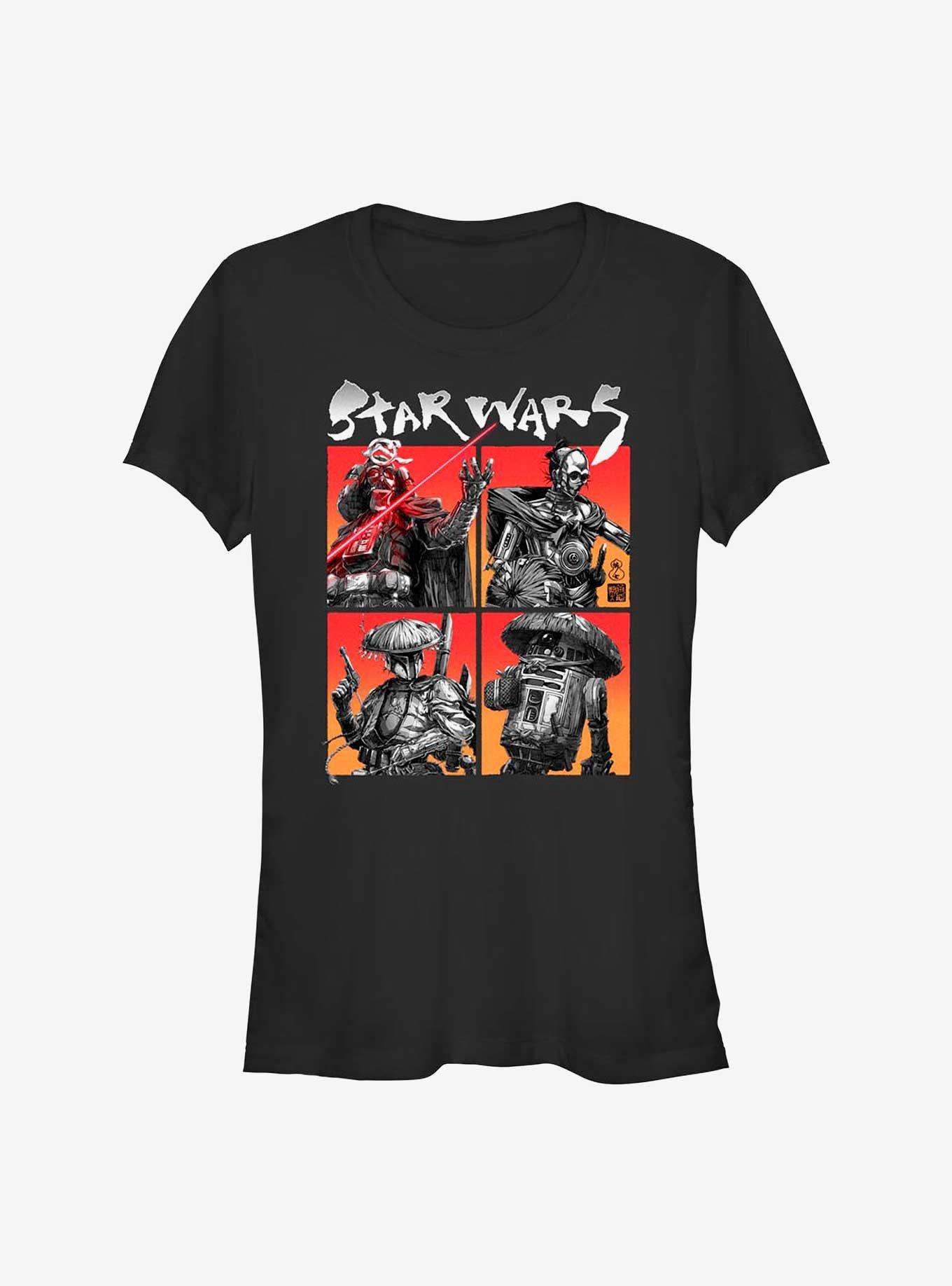 Star Wars: Visions Boba Fett Four On The Floor Girl's T-Shirt, BLACK, hi-res