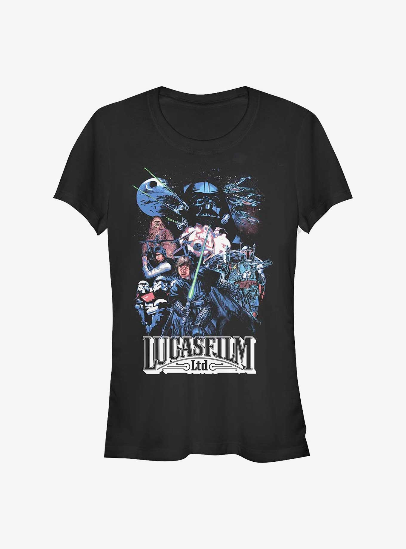 Star Wars Lucas Group Shot Girl's T-Shirt, BLACK, hi-res